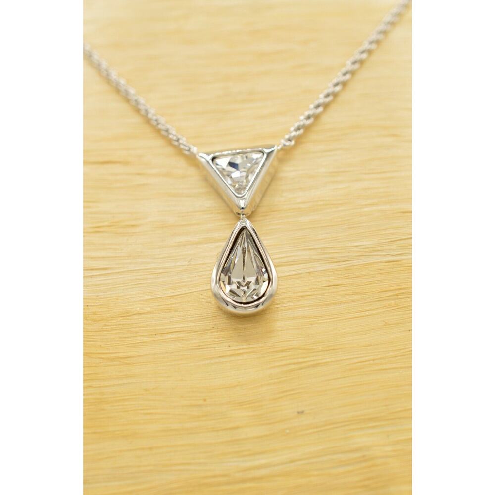 Christian Dior Vintage Crystal Pendant Collar Necklace Rhinestone Signed Bin7 - Picture 5 of 12
